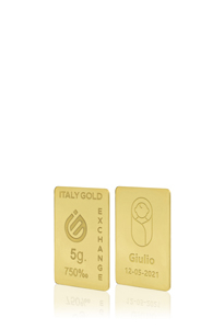 Lingotto Oro regalo per nascita 18 Kt da 5 gr. - Idea Regalo Nascita - IGE Gold